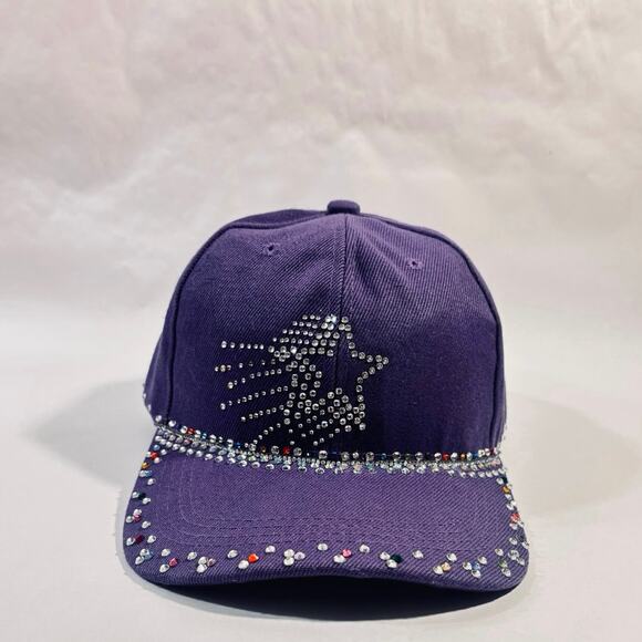 Handmade Rhinestone Studded Shooting Star Streetwear Shiny Bling Baseball Cap - Picture 11 of 11